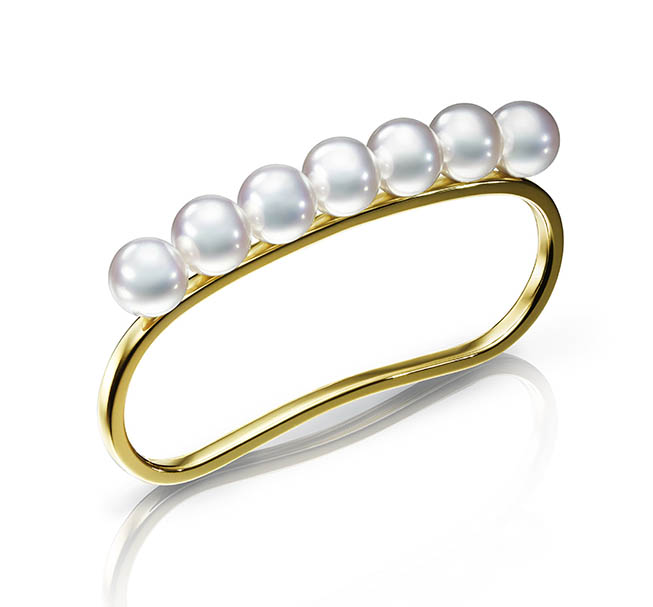 TASAKI Balance Plus Akoya 珍珠黃金戒指,138,000元。